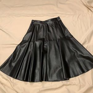 Faux leather A line skirt